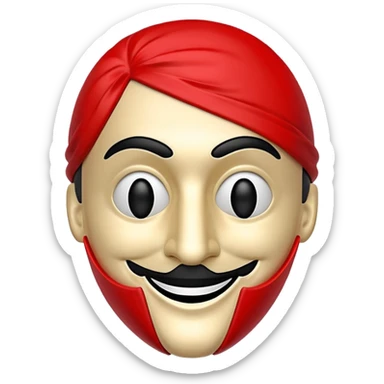 Money Heist mask emoji  sticker
