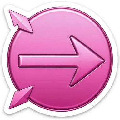 Pink reverse arrow  sticker