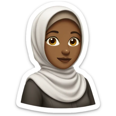 Brown girl wearing a hijab sticker