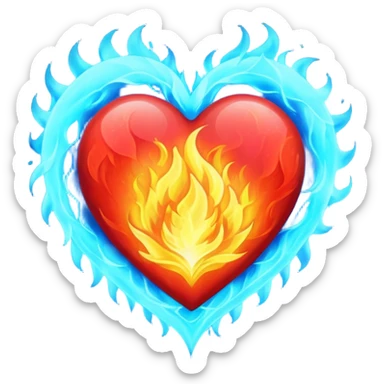 ❤️‍🔥💙 sticker