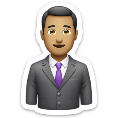 business trip purple icon sticker