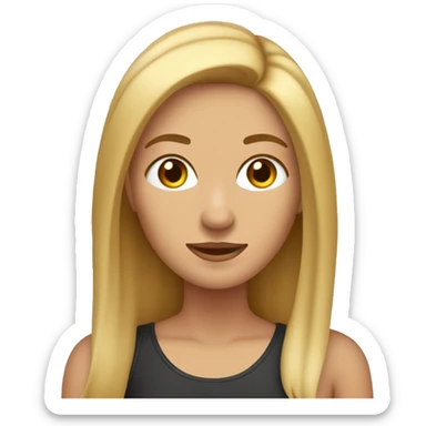 Mujer de cabello rubio oscuro detrás de la oreja  sticker