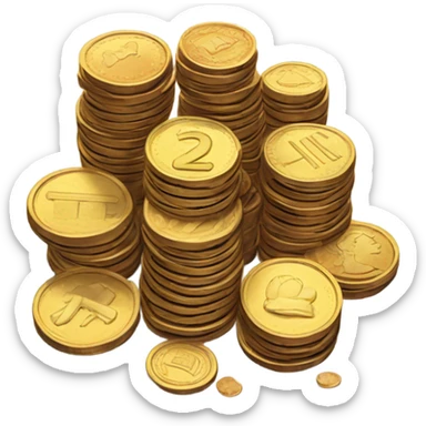 coins stacked sticker