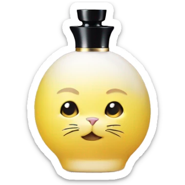 Cat spraying Dior perfume  sticker