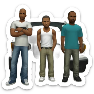 Gta san andreas with bmw and ak sticker