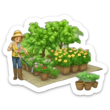 apprentissage jardin sticker