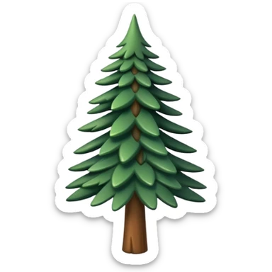 Memoji d'un petit sapin vert sylvestre.  sticker