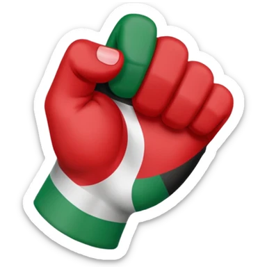 Fist with Palestinian flag sticker