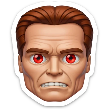Red eyed Terminator Arnold Schwarzenegger sticker