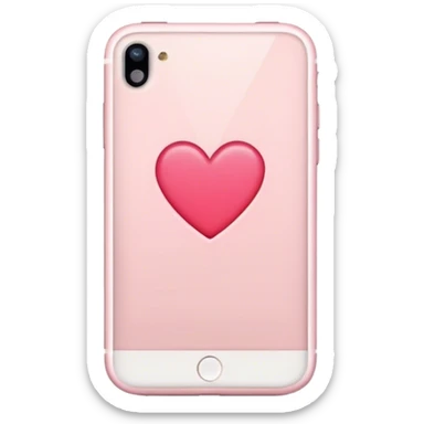 Light pink iPhone heart sticker