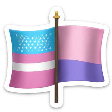Transgender flag with a bigx sticker