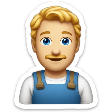 a nordic pizzaiolo with blue eyes sticker