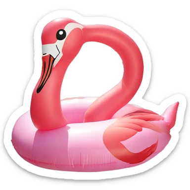 flamingo inflatable pool toy sticker