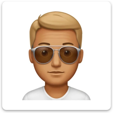 uomo con occhiali da sola sticker