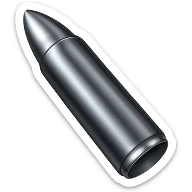black very long bullet metallic 50 sticker