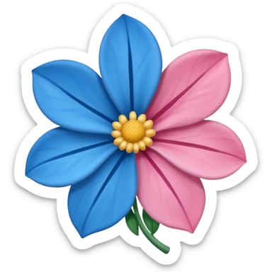 Apena faça uma Flor de uma cor azul q nem uma rosa mucha sticker