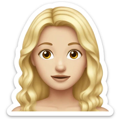Blonde white girl with hazel eyes  sticker