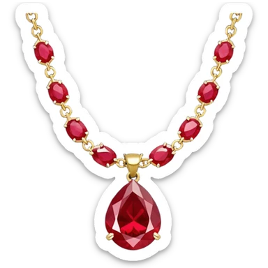 ruby necklace sticker