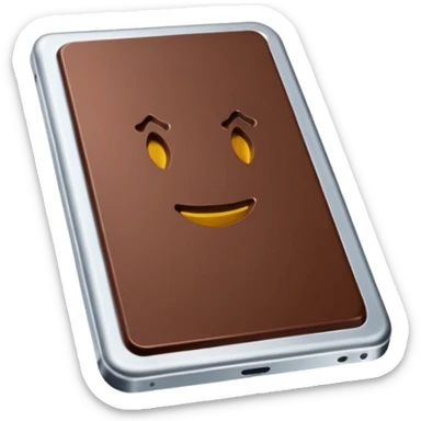 une tbalette de chocolat emballé dans de l'aluminium sticker