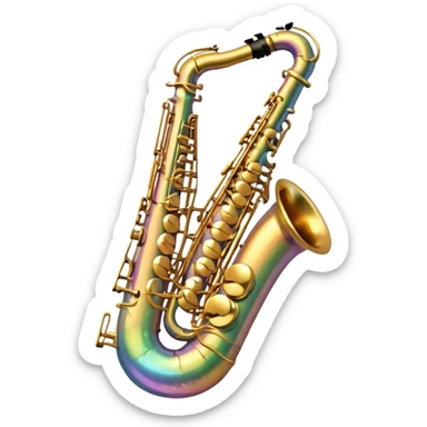 Shrimp playing saxophone sticker