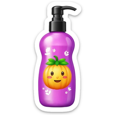 , flower)

bottle of hair care product with seasonal symbols around sticker