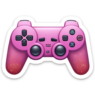 Pink ombre PlayStation console with glitter sticker