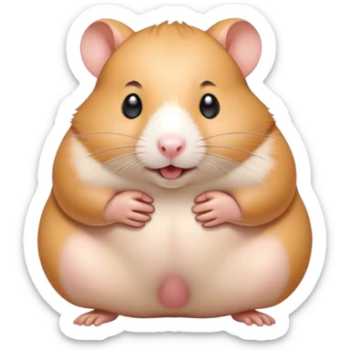 Hamster pooping out a human sticker