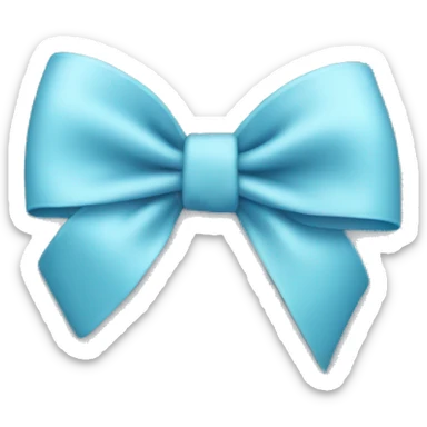 light blue bow sticker