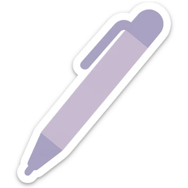 a dull purple writing pen sticker