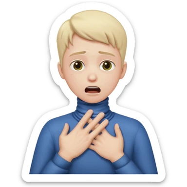 choking emoji self with hands over neck sticker