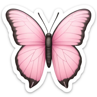 Light pink butterfly sticker