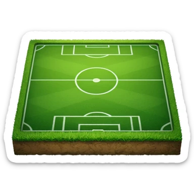 piece of short grass of a soccer field sticker