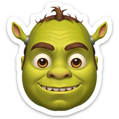 Shrek asombrado sticker