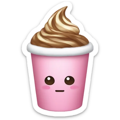 Pink christmas cup with kakao sticker