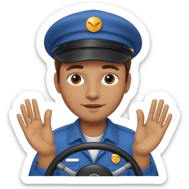 Bus Driver - cap, steering wheel





 sticker