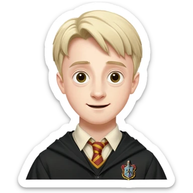 Hugh Mitchell is colin creevey in harry potter, wear hogwarts uniform, small and skinny, with a perpetual look of excitement on his face. sticker