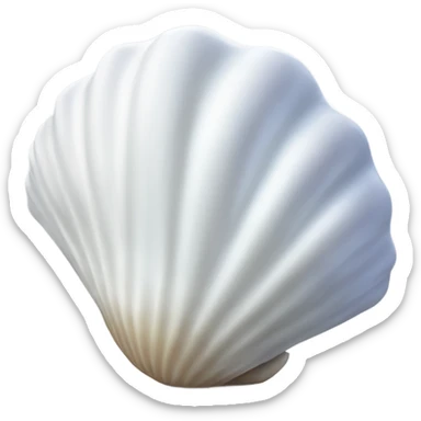 extremely white seashell sticker