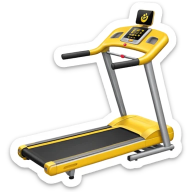 yellow treadmill sticker