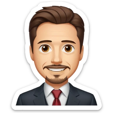 happy tony stark sticker