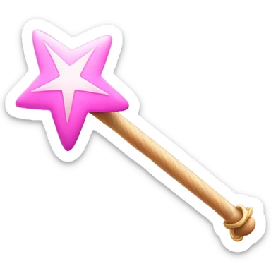 Pink magic wand sticker