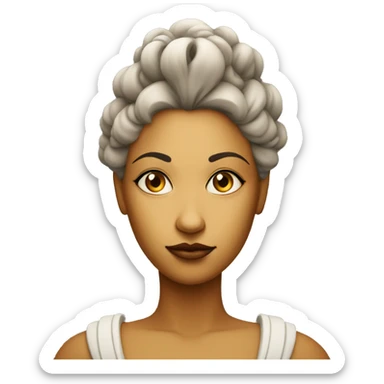 CAÏSSA ,front face of A CHESS GODDESS IN A SERIOUS MOOD sticker