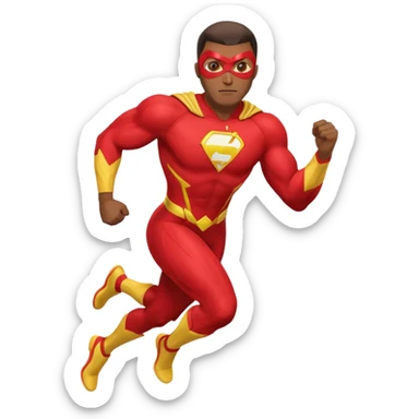 African American The Flash superhero in running pose sticker