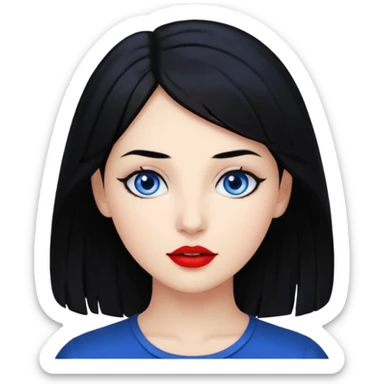 Clairesse Percy Jackson ant the Olympians with black hair red lipstick sticker