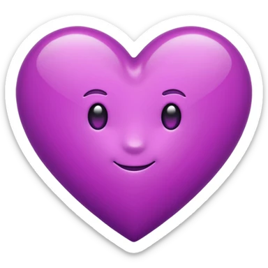 Coeur violet sticker