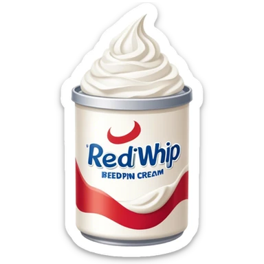 whipped cream reddi whip with no letters sticker