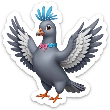 Pigeon happy dance sticker