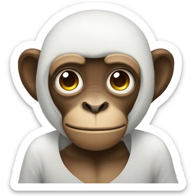 monkey with plus signs instead of rich eyes sticker