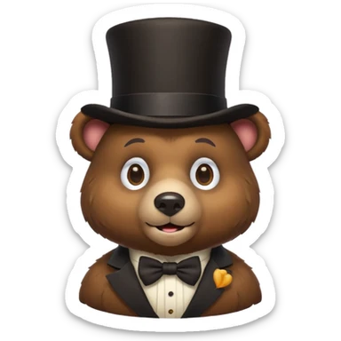 🐻🎩 sticker