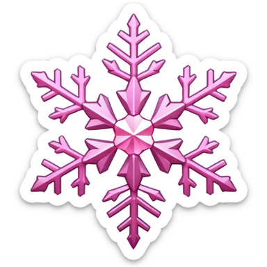 pink snowflake sticker