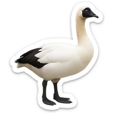 Goose for the lower body and llama top half of the body and head sticker
